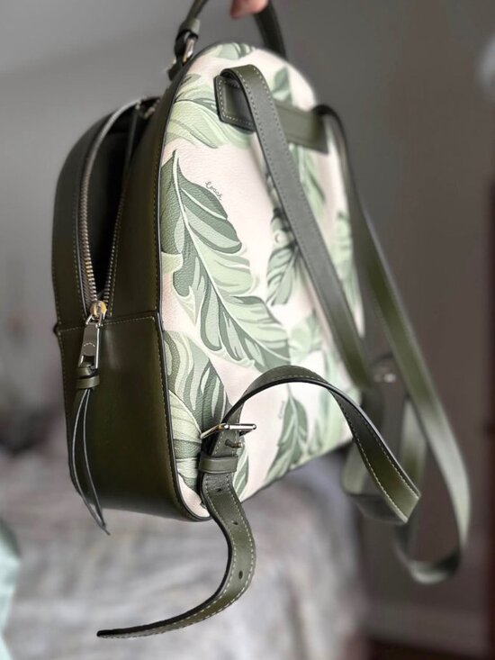 Coach Leather Backpack - Banana Leaves Print Jordyn Backpack